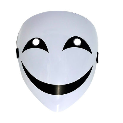 5 Pcs Creepy White Halloween Full Face Mask, Scary Smile / Sad / Cross Eye Print Mask for Adults Halloween Costume and Party