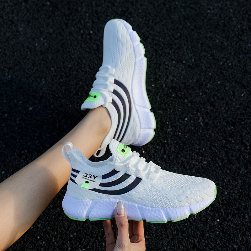 Tênis Masculino Casual Esportivo Respirável Leve Tênis de Caminhada ao Ar Livre em Tela Preta Tênis de Corrida Atléticos para Caminhada