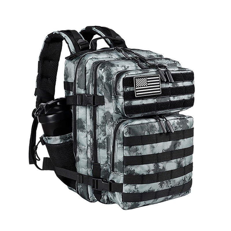 LHI Mochila Tática 45L/35L/25L para Homens e Mulheres, À Prova D'Água, Bolsa de Ginástica para Atletas, Mochila de Viagem para Caminhada ao Ar Livre com Porta-Garrafas
