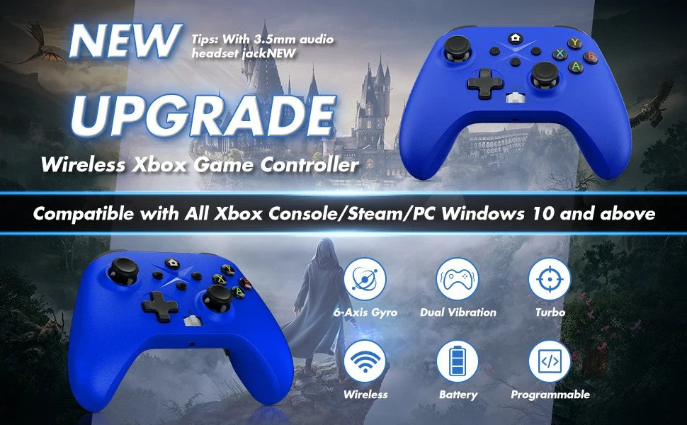 Wireless Gamepad For Xbox One/Xbox Series X/S/ Xbox Controller With Six-Axis Gyro Turbo Function Game Consoles Joystick