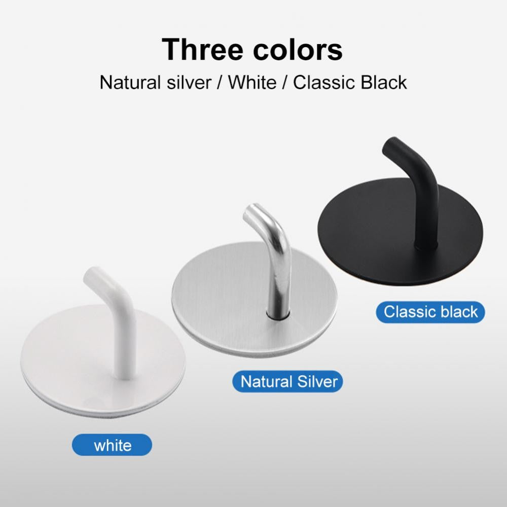 1/3PCS Hook Self-Adhesive 304 Stainless Steel Storage Hanger Towel Key Umbrella Holder Rack Kitchen Bathroom Home Accessories