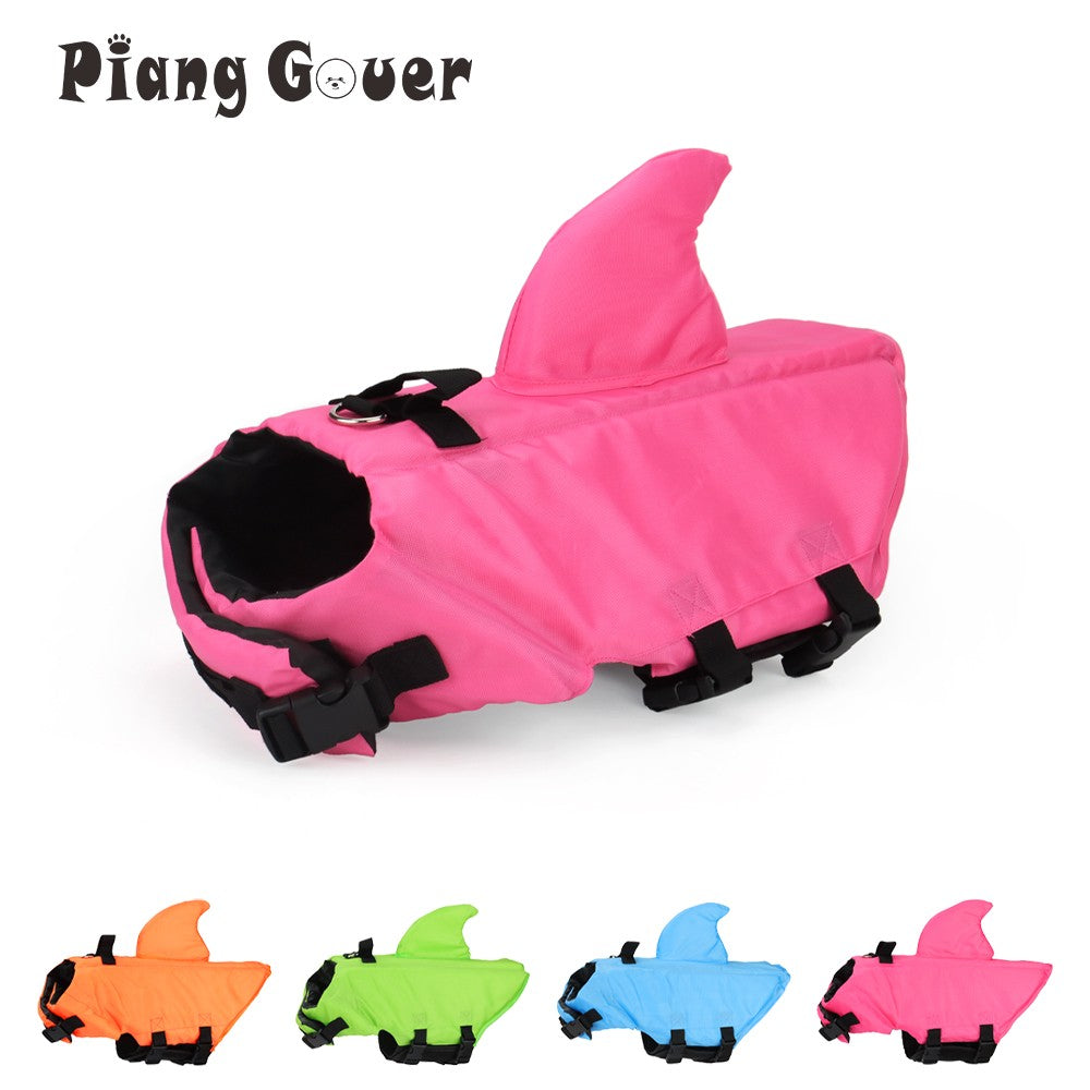 Colete Salva-Vidas Tubarão para Cães, Roupa de Natação para Cães Pequenos e Médios, Roupa de Banho para Pets