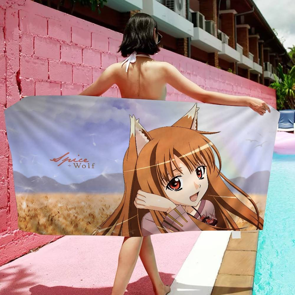 Spice And Wolf Beach Towel For Kids Personalized Bath Towel Pool Towel Vacation Gift Picnic Towel Party Gift