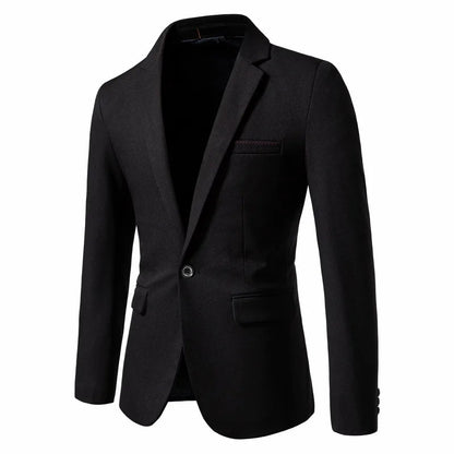 2024 New Spring Men's Western-style Blazer Single Breasted Pesalir Fabric Casual Slim Fit Wedding Suit Jacket For Men