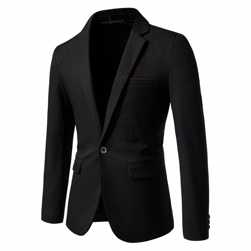 2024 New Spring Men's Western-style Blazer Single Breasted Pesalir Fabric Casual Slim Fit Wedding Suit Jacket For Men