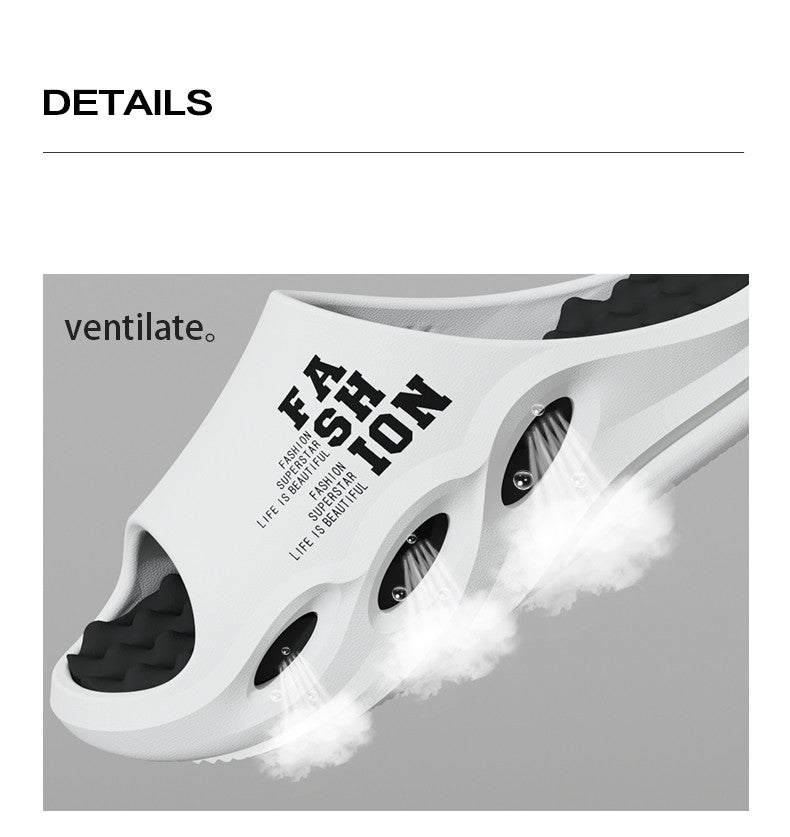 Men Fashion Massage Slippers Indoor/Outdoor Sandals Beach Flip Flop Thick Sole Male Slides Summer Non-Slip Men Shower Slippers