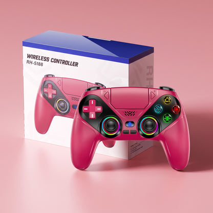 Gamepad For Playstation 5 PS5 Pro/Slim/PC,RGB Wireless Controller  6-Axis Gyro Dual Shock Turbo&Marco Programable Game Controle