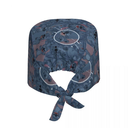 Custom Retro Cartoon Cleaning Working Cap Comfortable  Stitch Ohana Scrub Cap Surgicals Hat Nurse Scrubs Hat For Dentist