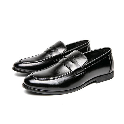 Men's Dress Shoes Trend Casual Business Leather Shoes For Men Classic Slip On Formal Social Wedding Leather Shoes Men Loafers