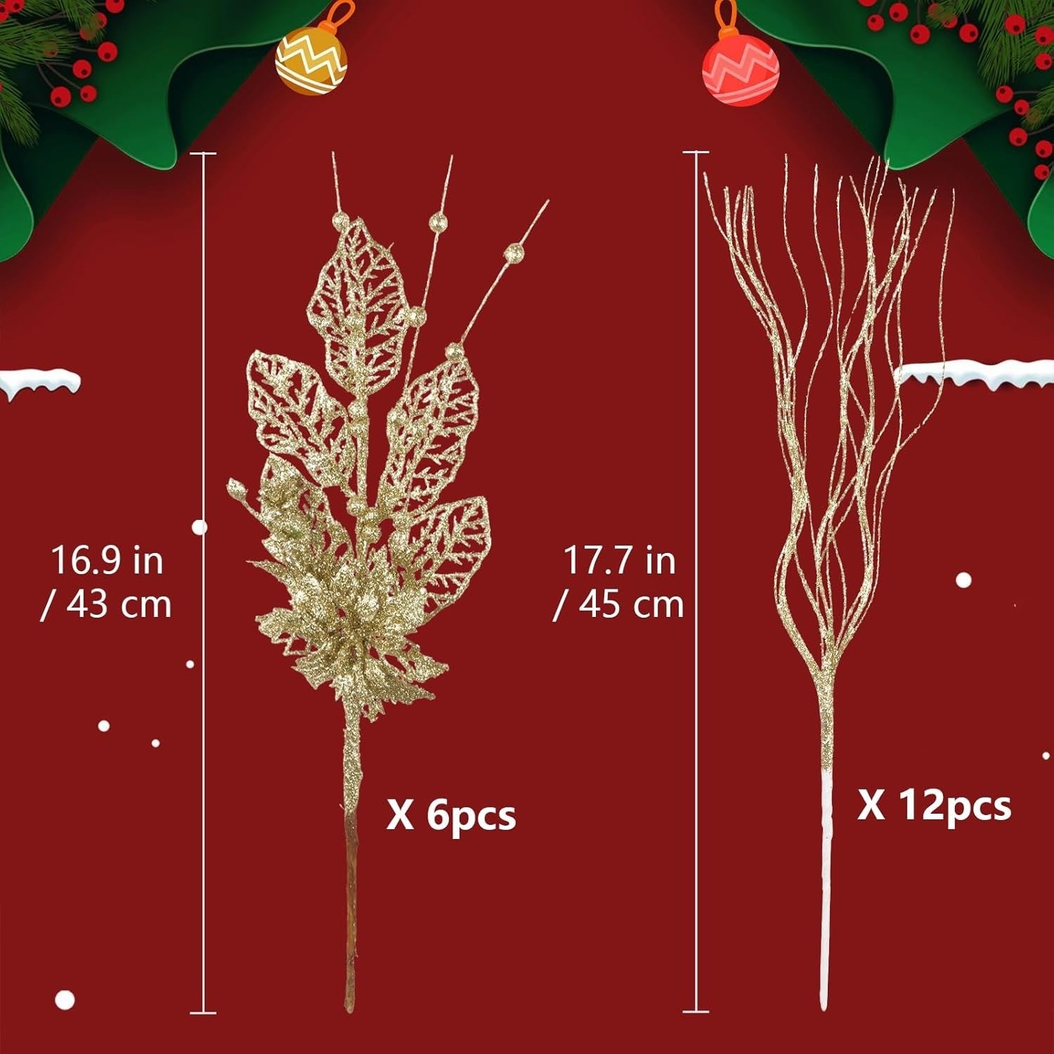Artificial Flowers Berry Bouquet Christmas Tree Decoration Xmas Ornaments for Home Decor New Year Party Supplies Accessory