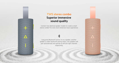 NOVA Xiaomi Sound Pocket IP67 Bluetooth 5.4 Alto-falante Portátil Combo Estéreo TWS 1000mAh 10 Horas de Bateria de Longa Duração Microfone