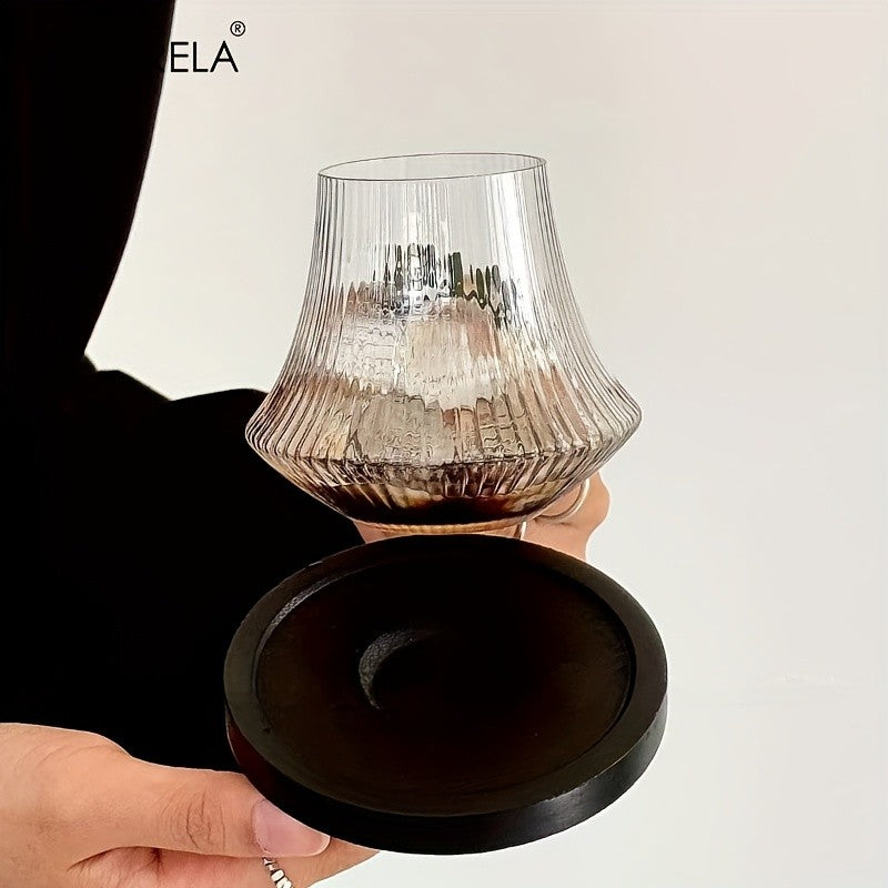 1/2PCS Vertical Cold Brew Coffee Cup Glasses Iced American Latte Water Cups Cold Drink Whiskey Glass for Coffee Lovers