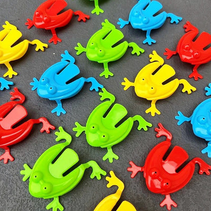 30 Pcs Mini Candy Color Leap Frog Bounce Fidget Toys for Kids Classic Stress Reliever Christmas Party Favors And Prizes