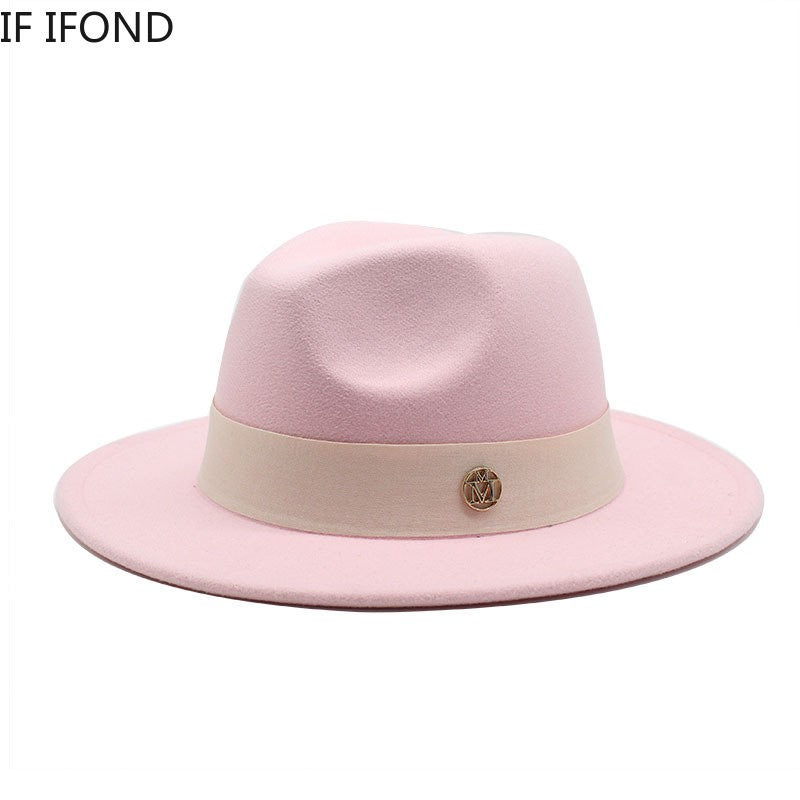 New Fedora Hat For Women Winter Elegant Fashion Formal Wedding Decorate Church Cap Panama Party Jazz Hat chapeau femme