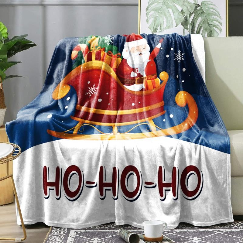 Manta de Natal Xadrez de Inverno Colcha Cobertor Quente Macio de Flanela para Sofá, Decoração de Casa, Presentes de Fim de Ano
