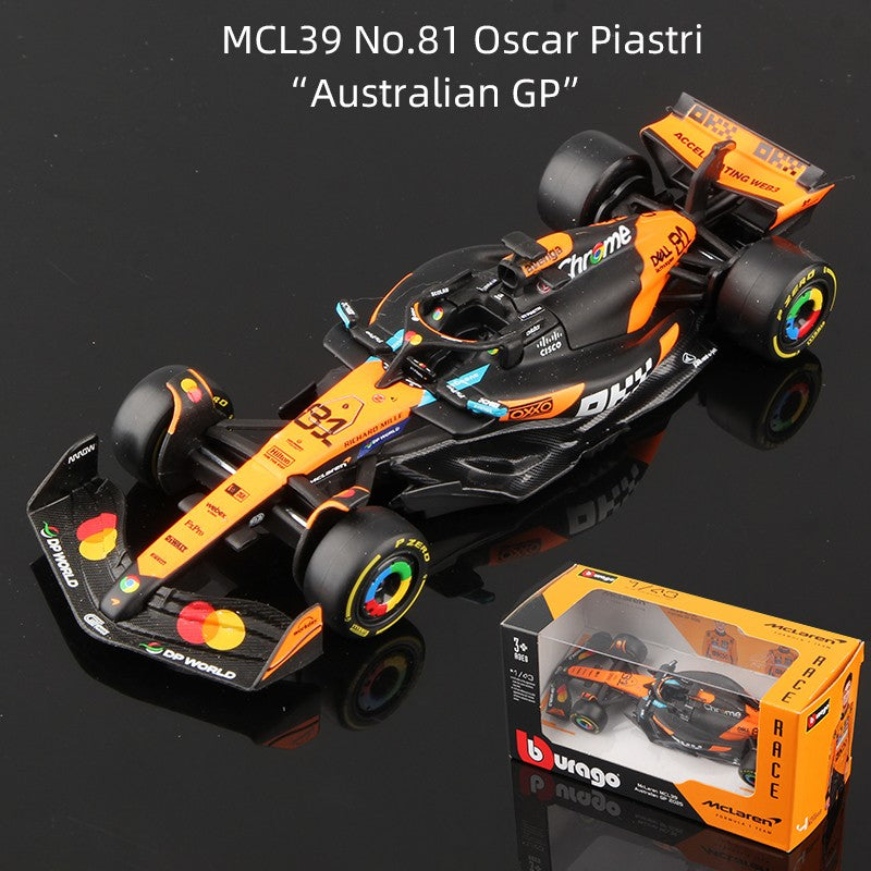 Bburago 1:43 2025 F1 Carro de Liga Modelo Fórmula Corrida Miniatura Brinquedo SF25 RB21 W16 MCL39 Red Bull Mercedes Ferrari McLaren