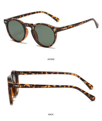 Óculos de Sol Redondos Retrô Masculinos Femininos Pequenos Moda Polarizados Óculos de Sol para Homens e Mulheres Óculos de Condução Estilo Vintage Literário