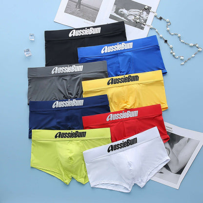 Men's simple underwear milk silk comfortable sports boxers AUSSIEBUM-M218