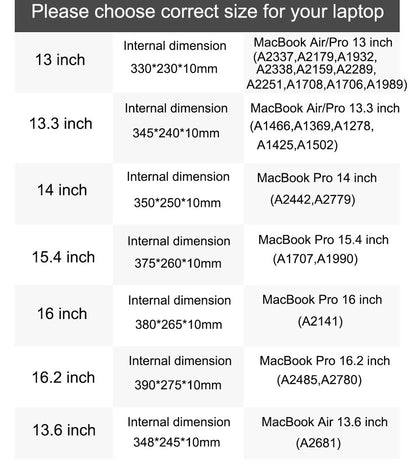 WiWU Laptop Sleeve Case for MacBook Air 13 M2 A2681 Ultra-thin Leather Notebook Case for Macbook pro 16 14 Waterproof Laptop Bag