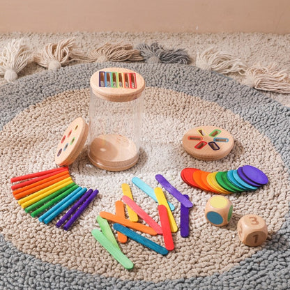 Montessori The Baby Toys Silicone Educational Toys Cognitive Toys Color Matching Bucket Toddler Toys Sensor Game Baby Games