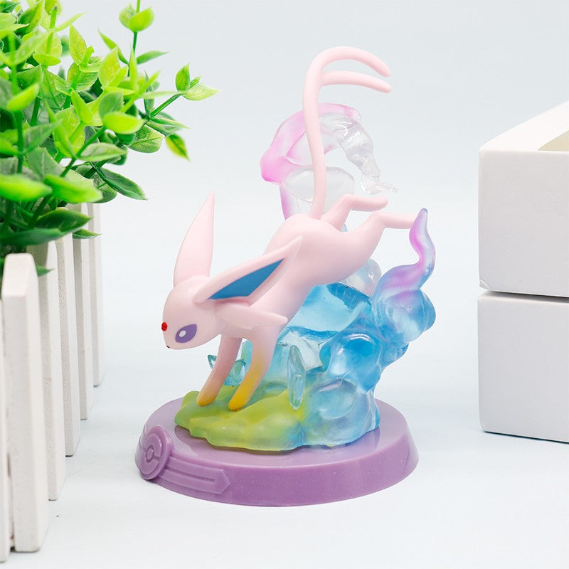 HOT 9 Estilos Pokémon Eeveelution Espeon Sylveon Glaceon Leafeon Vaporeon Umbreon Flareon Pokémon Modelo Figura de Anime Ornamentos Brinquedo