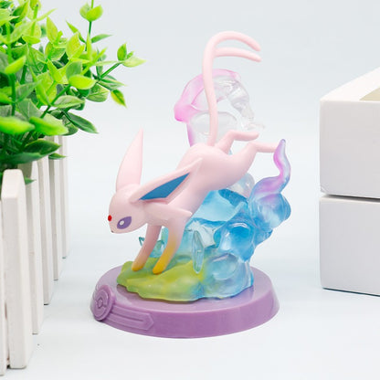 HOT 9 Estilos Pokémon Eeveelution Espeon Sylveon Glaceon Leafeon Vaporeon Umbreon Flareon Pokémon Modelo Figura de Anime Ornamentos Brinquedo