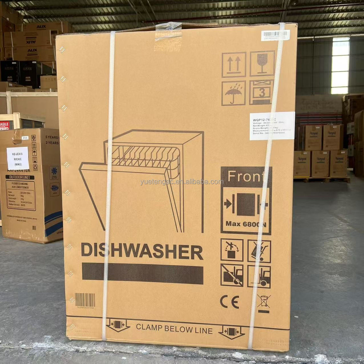 Dishwasher Household A++ 12 Sets Silver Color Stainless Steel 90 Mins Quick Wash Freestanding Dishwasher 220V