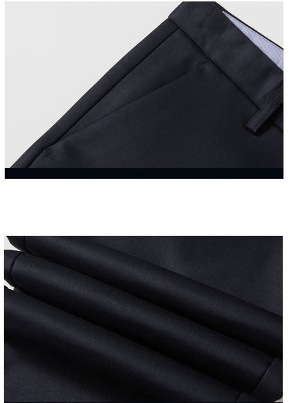 Flannel Thick Men's Casual Pants Navyblue Winter New Fleece Business Stretch Warm Plush Trousers Brand Slim Straight Male Pants