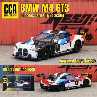 CCA 1/64 Carrinho de Brinquedo Diecast Com Caixa de Exibição GULF BMW Volkswagen Lamborghini Chevrolet Ford Rodas Livres Coleção Miniatura