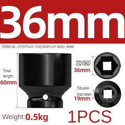 Conjunto de Soquetes Sextavados Reforçados de 3/4 de Polegada 17-50mm, Chave Pneumática, Conjunto de Bicos, Ferramentas de Mecânico, Ferramenta Manual