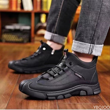New winter cotton shoes men's velvet thickened warm snow boots casual shoes soft-soled non-slip cotton shoes outdoor sports