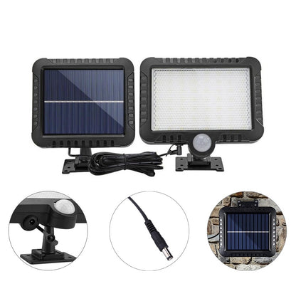 160LED Solar Powered Wall Light Waterproof Outdoor Motion Sensor Lighting Park Courtyard Fence Street Garden Decoration Lamp