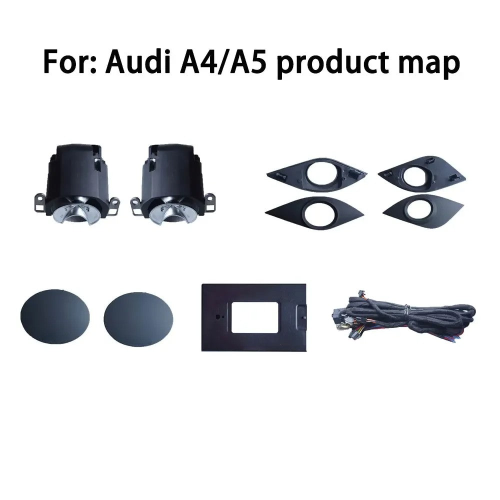 Elevador Tweeter para alto-falante com luz ambiente para Audi A6 C7 C8 A7 A4 A5 B8 B9 Q5 2017-2024 corneta de painel central Lâmpada profissional