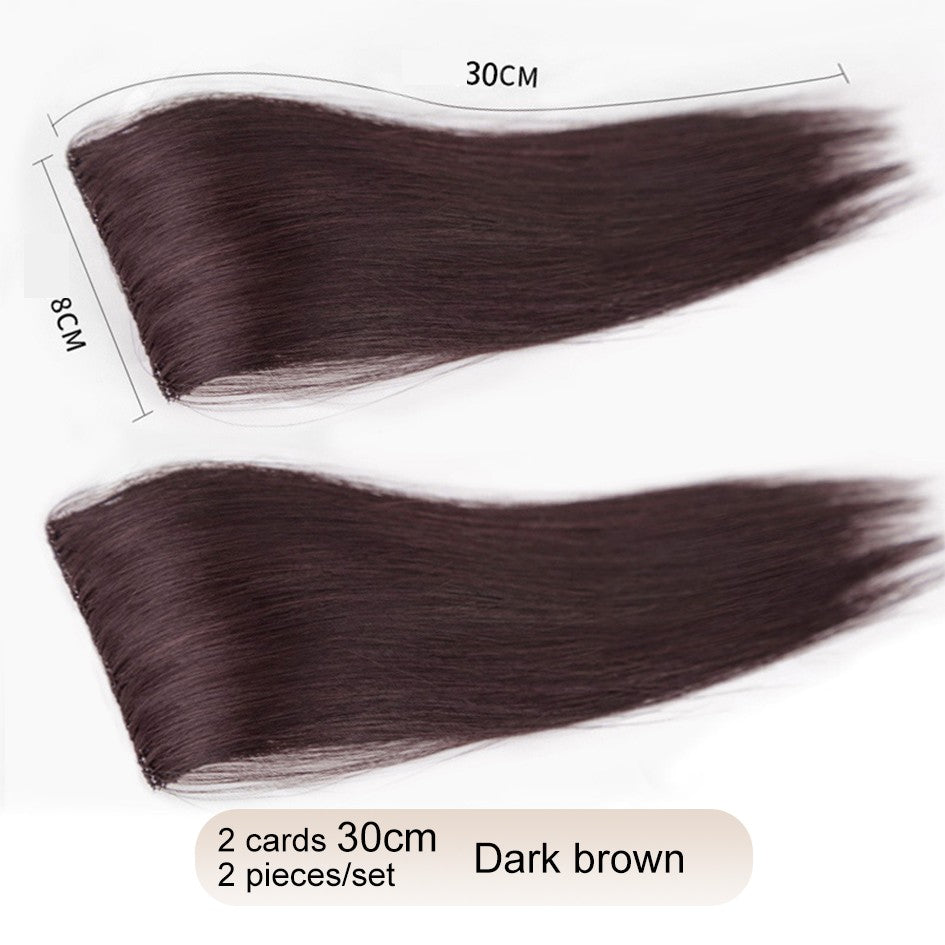 2 peças/conjunto de preenchimento capilar sintético, extensões de cabelo, peça de abertura e de reposição para topo, artefato de reposição