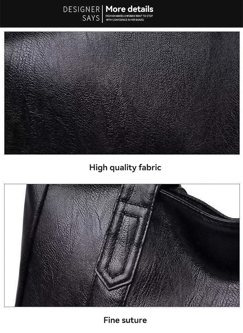 Vintage Ladies Bag Large Capacity Handbag , Vintage Plain Shoulder Bag , Ladies Commuter Casual Handbag