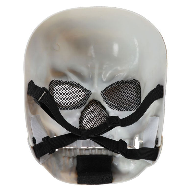 1pcs Moving Mouth Skull Mask Halloween Movable Props Scary Horror Character Props Halloween Holiday Party Masquerade Decoration