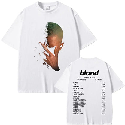 Rapper Frank Missing Graphic T Shirt Hip Hop Ocean Blond Album Summer Tees Y2k Unisex Blond Fashion Casual Tee O-Neck Tops