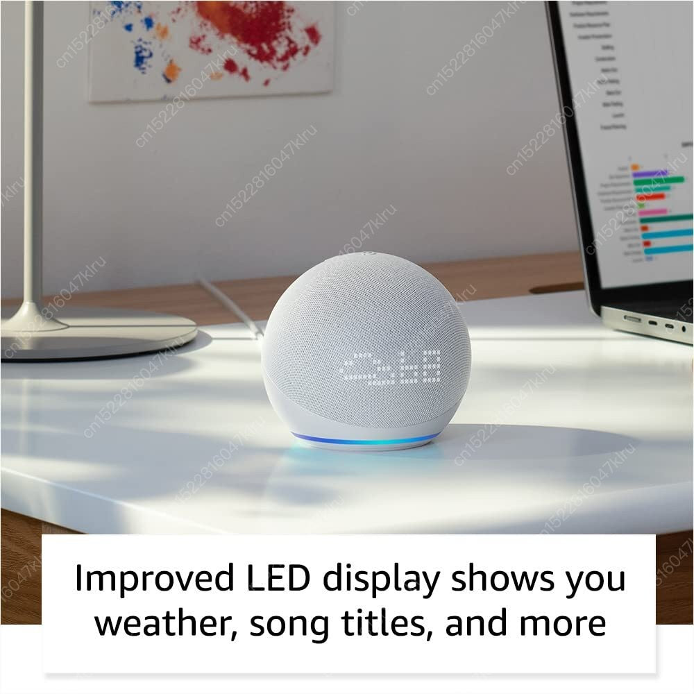 Original Alexa Echo Dot 5ª Geração Smart Mini Wifi Home BT Alexa Speaker Horn com Controle de Som Assistente de Voz e Relógio