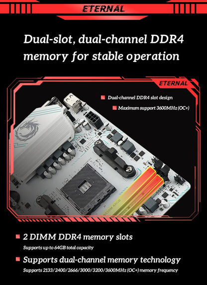SOYO World Premiere AMD B550M Gaming Motherboard USB3.2 PCIE3.0 M.2 NVME Dual Channel DDR4 AM4 Socket supports Ryzen 5700X CPU