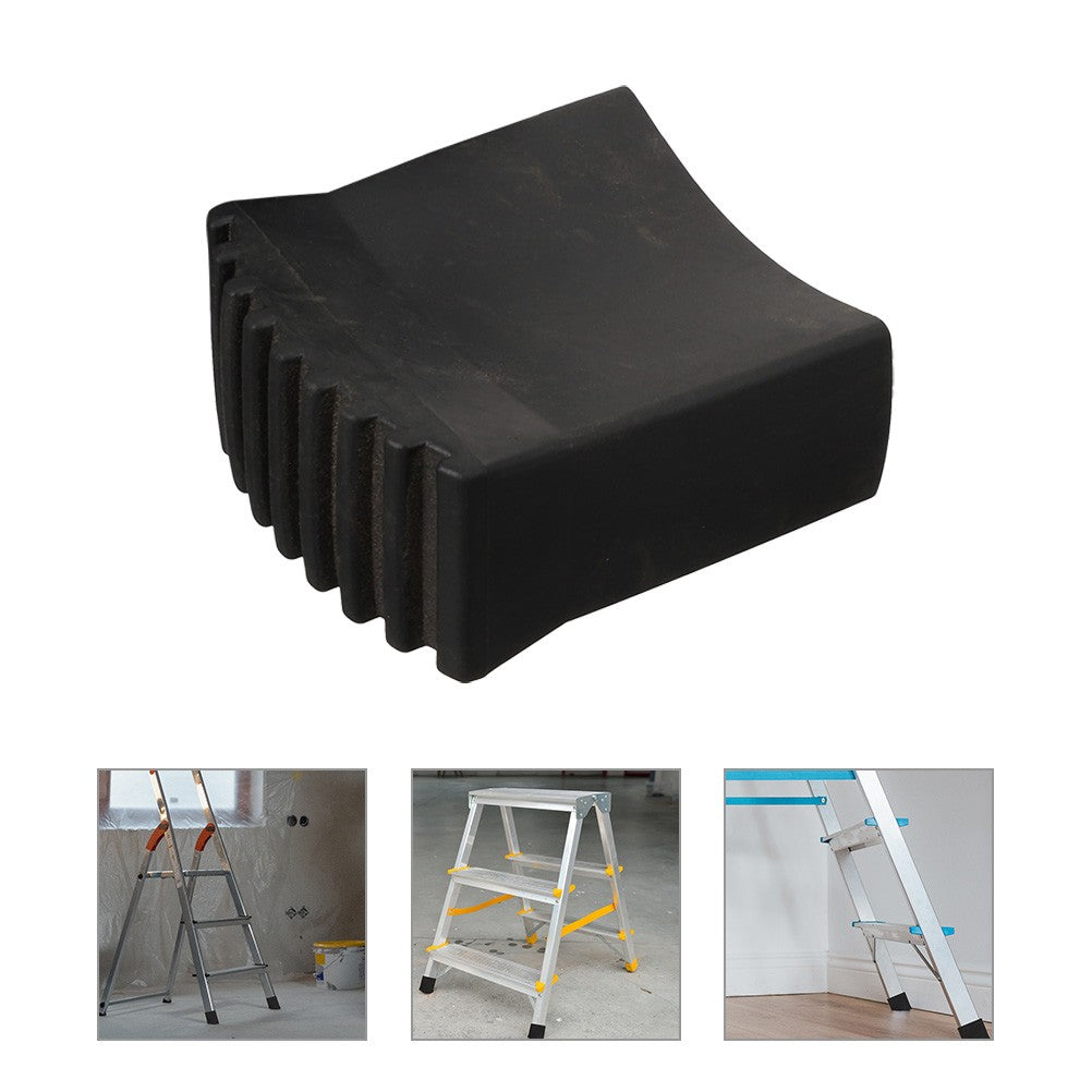 Protetores Antiderrapantes Quadrados para Pés de Escada 5x2,5CM Borracha Antiderrapante Almofadas Pés Dobráveis Ferramentas de Construção Preto Pisos
