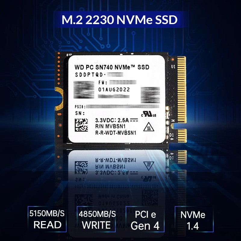 WD SN740 M.2 2230 1TB 2TB PCIe 4.0 NVMe SSD for Steam Deck Microsoft Surface ProX & SN5000S 2230 512GB & SN740 2242 256GB
