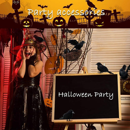 3/4/6Pcs Simulation Black Crow Animal Model Artificial Crow Black Bird Raven Home Decoration Party Prop Garden Decor 20x9x6cm