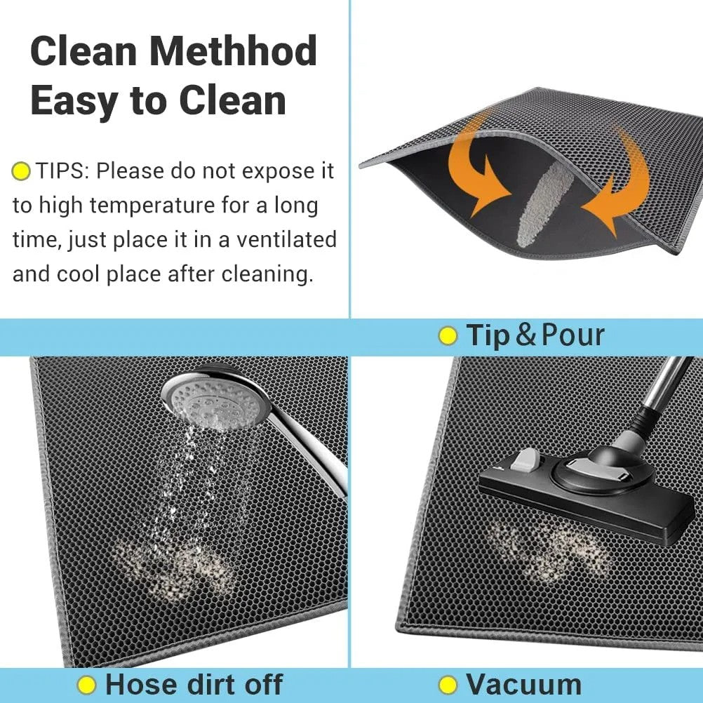 Tapete Higiênico Para Gatos Com Brinde Camada Dupla Impermeável Caixa De Areia Para Animais De Estimação Tapete Antiderrapante Almofada Lavável Produtos Para Camas De Gato Almofada Limpa