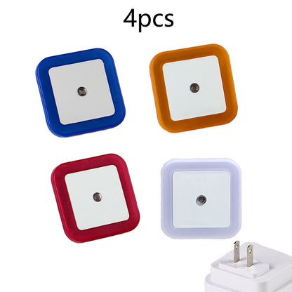 Plug in Dimmable Led Night Light with Auto Dusk to Dawn Sensor,for Hallway Bedroom Kids Room Kitchen Stairway?4Pack white light