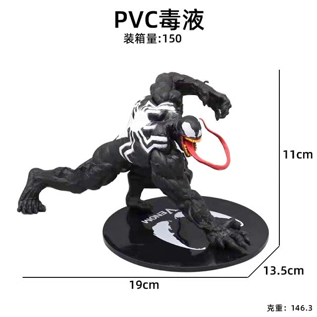 2024 Mais Recente Venom PVC Sólido Posição Deitada Venom Aliança de Vilões Homem Aranha Anime Modelo Artesanal Decoração Boneco