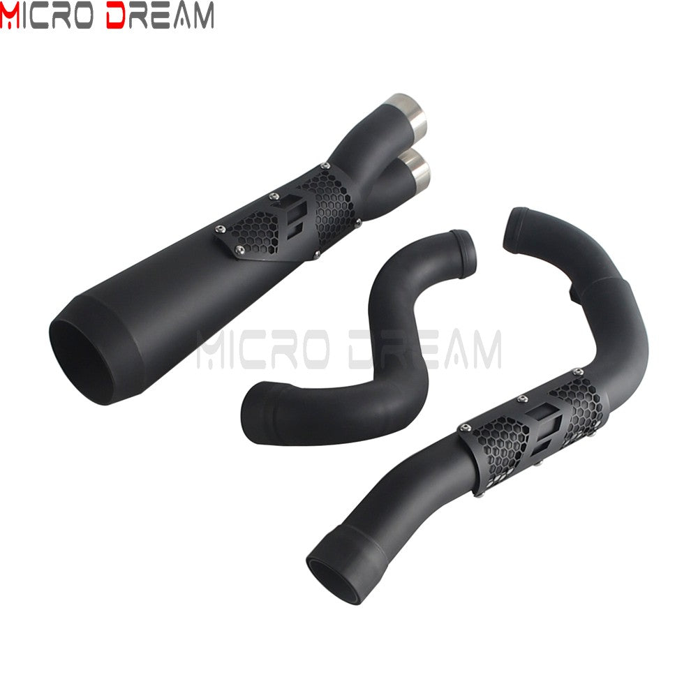 Slip-on Muffler Full Exhaust System 2-in-1 Muffler Pipe For Harley Dyna Low Rider S FXDLS Super Wide Glide FXD FXDWG   FXDF FXDB