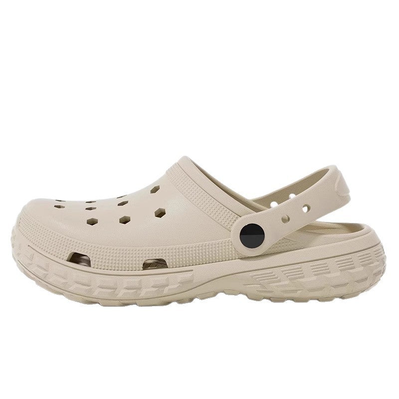 Slippers with holes, men's shoes, 2025 new model, medical nurse EVA anti slip and anti odor outer wear, women's beach sandals