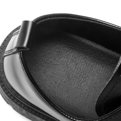 Thick Sole Formal Black Men Leather Shoes Luxury Brand Designer Platform Casual Shoes Wedding Dress Oxfords Shoes Men Work Shoes