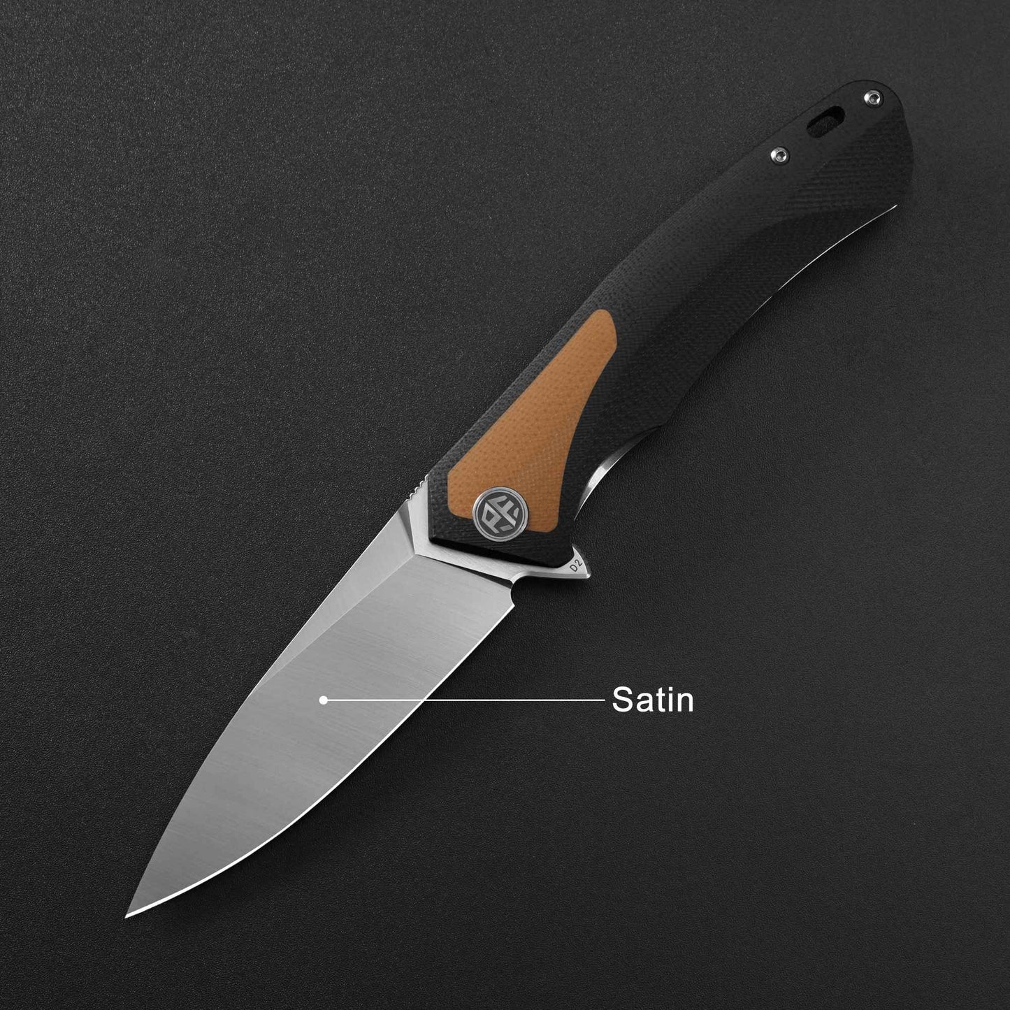 Petrified Fish PF838 Folding Knife Jackknife D2 Steel Outdoor Camping Hunting Hiking EDC Tool Ball Bearing G10 Handle Knives