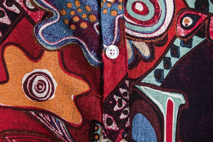 2024 new Hawaiian Cotton High Quality Shirts Men's Oversize Shirt Man Tiki Fashion Clothing Blouses Luxury Social T-shirts